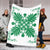 Hawaiian Quilt Maui Plant And Hibiscus Premium Blanket - Green White - AH - Polynesian Pride