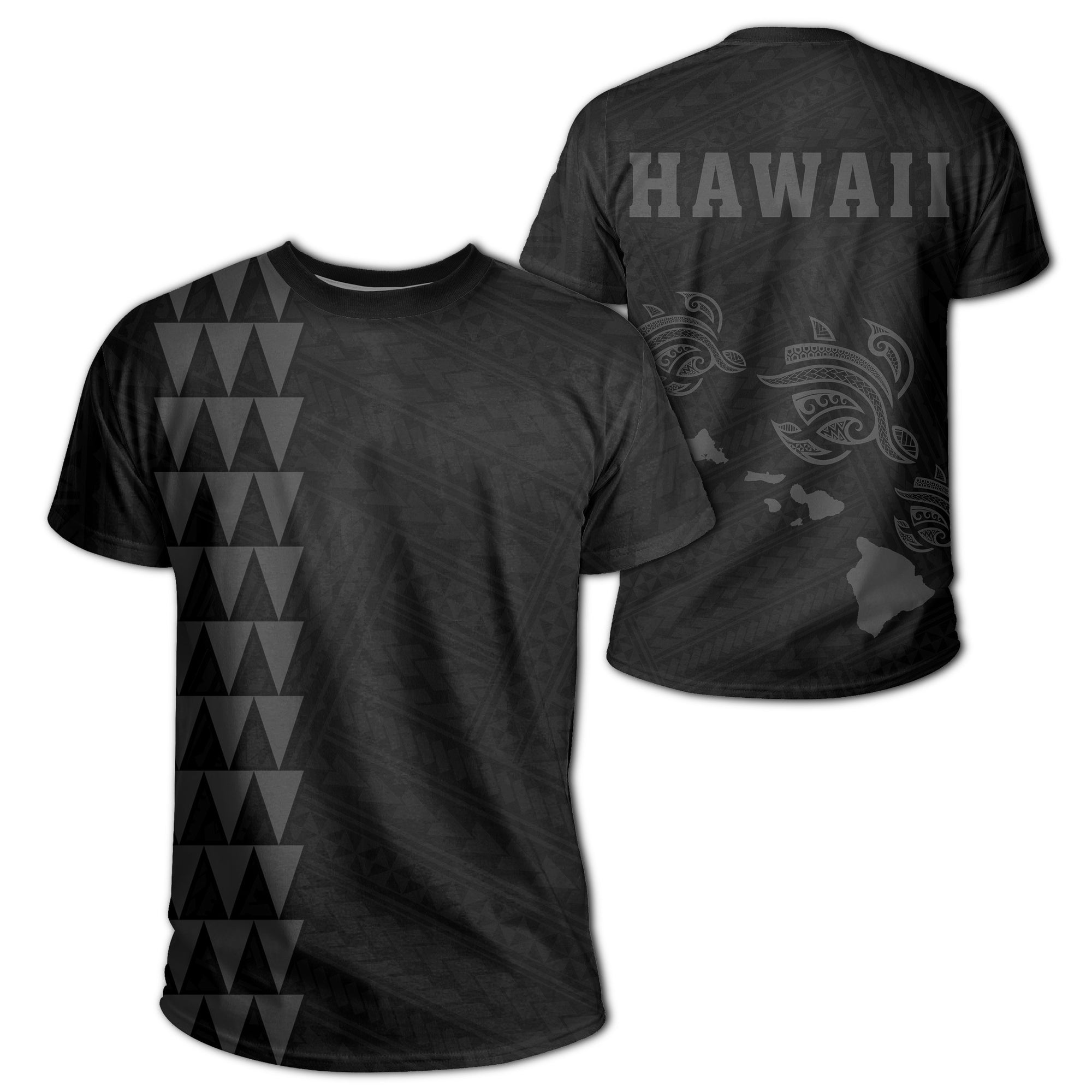 Hawaii Kakau Three Turtles T Shirt Grey Unisex Grey - Polynesian Pride