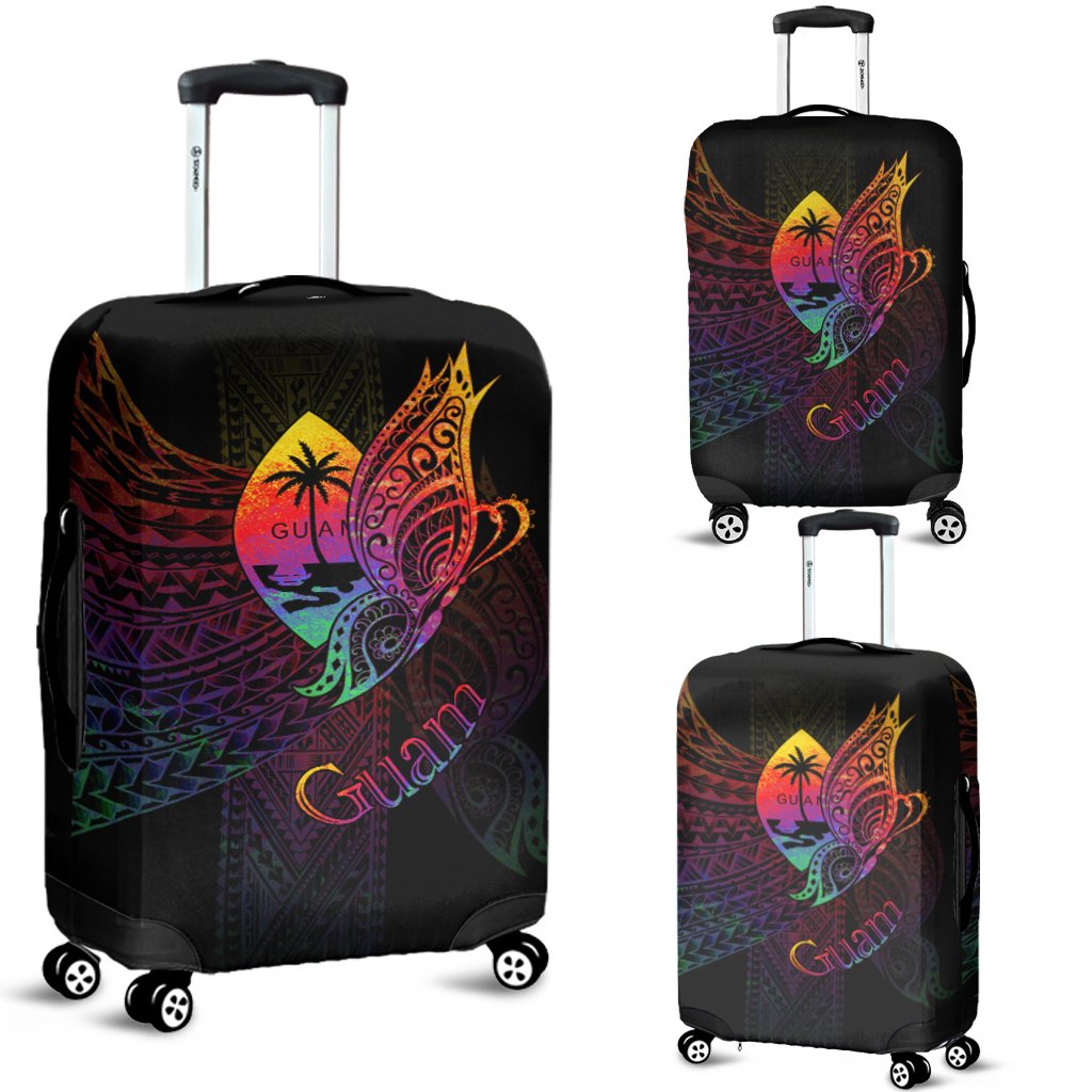 Guam Luggage Covers - Butterfly Polynesian Style Black - Polynesian Pride