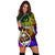 Guam Custom Personalised Hoodie Dress - Rainbow Polynesian Pattern - Polynesian Pride