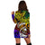 Guam Women Hoodie Dress - Rainbow Polynesian Pattern - Polynesian Pride