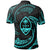 Guam Polynesian Polo Shirt Neon Blue Tribal Wave - Polynesian Pride