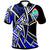 Guam Polo Shirt Tribal Flower Special Pattern Blue Color Unisex Blue - Polynesian Pride