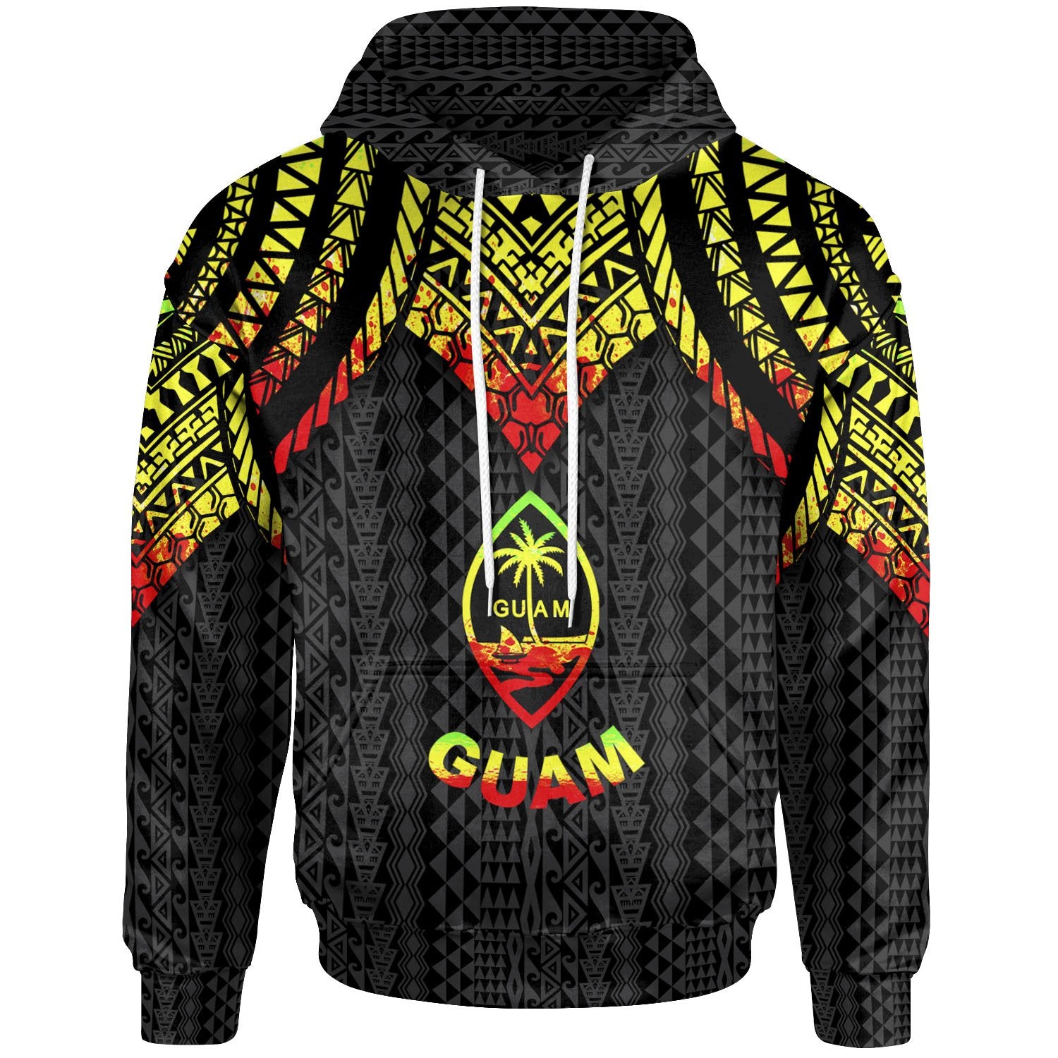 Guam Hoodie Polynesian Armor Style Reagge Unisex Reagge - Polynesian Pride