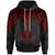 Guam Custom Hoodie Polynesian Armor Style Red Unisex Red - Polynesian Pride