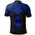 Guam Polo Shirt Polynesian Armor Style Blue - Polynesian Pride