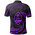 Guam Polynesian Custom Polo Shirt Purple Tribal Wave - Polynesian Pride