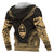 Guam Polynesian Chief Custom Zip up Hoodie Gold Version - Polynesian Pride