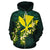 Polynesian Hawaii Zip up Hoodie Ti Leaf Lei Turtle - Polynesian Pride