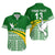 (Custom Text and Number) Tailevu Rugby Hawaiian Shirt Fiji Rugby Tapa Pattern Green LT13 Unisex Green - Polynesian Pride