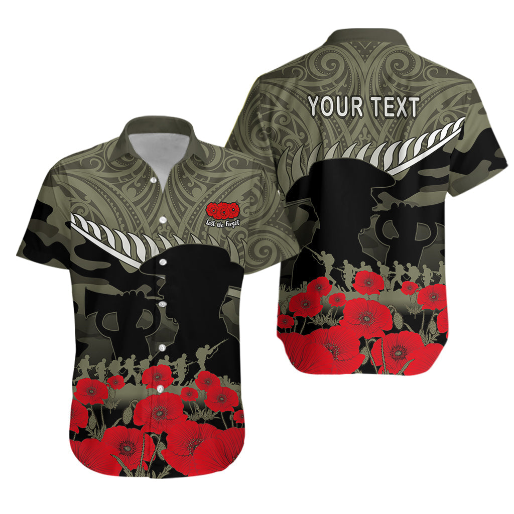 (Custom Personalised) New Zealand ANZAC 2022 Hawaiian Shirt Maori Camouflage LT14 Unisex Blue - Polynesian Pride