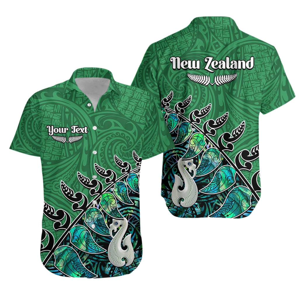 (Custom Personalised) New Zealand Maori Hawaiian Shirt Fern and Manaia Version Green LT13 Unisex Green - Polynesian Pride