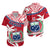 Samoa Matching Dress and Hawaiian Shirt Samoan Coat Of Arms with Coconut Red Style LT14 - Polynesian Pride