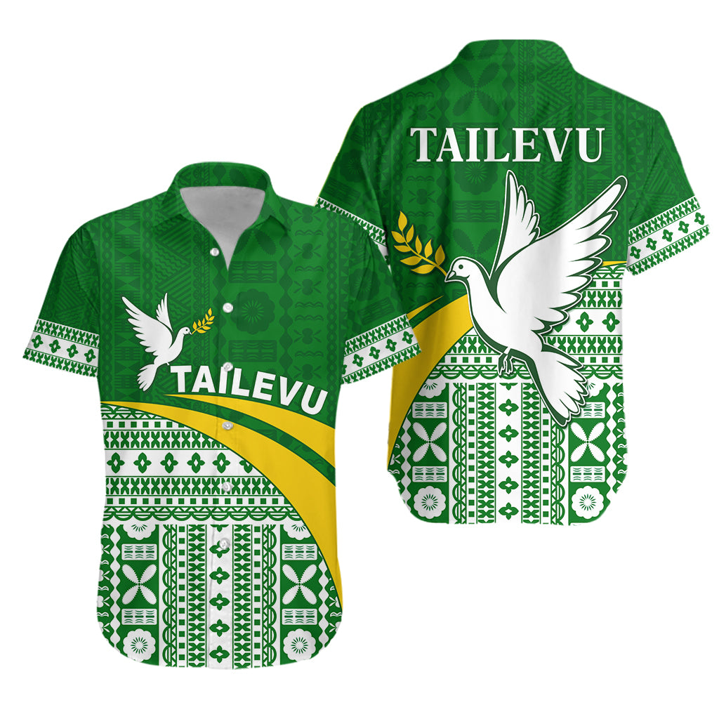 Tailevu Rugby Hawaiian Shirt Fiji Rugby Tapa Pattern Green LT13 Unisex Green - Polynesian Pride