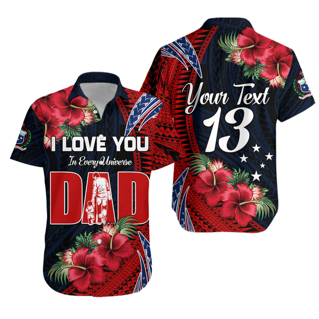 (Custom Text and Number) Samoa Fathers Day Hawaiian Shirt Polynesian Best Dad Ever LT13 Unisex Red - Polynesian Pride