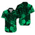 Polynesian Couple Outfits Hawaii Matching Dress and Hawaiian Shirt Polynesia Green Cool Shaka Sign LT13 - Polynesian Pride