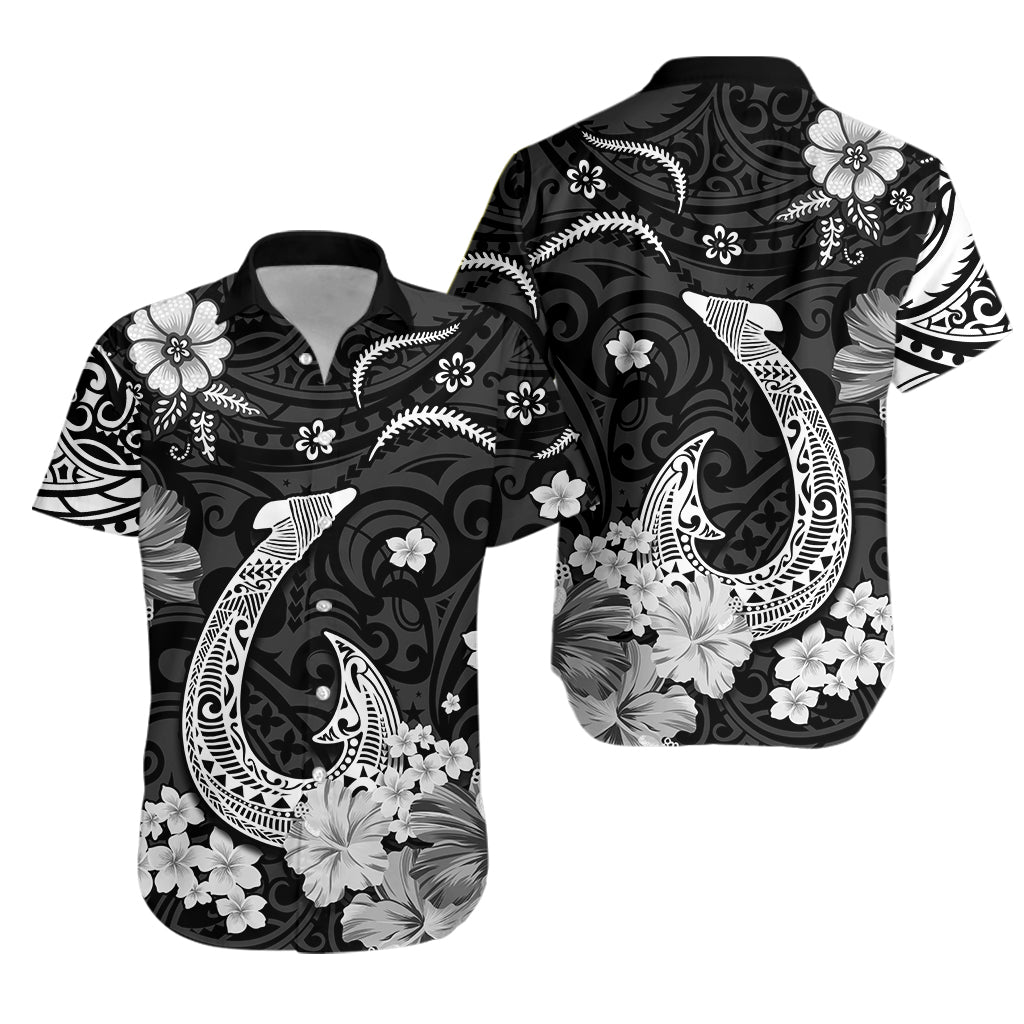 Hawaii Hawaiian Shirt Polynesia White Fish Hook LT13 White - Polynesian Pride