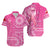 Tongan Breast Cancer Matching Dress and Hawaiian Shirt Tongan Ngatu Pattern No One Fights Alone LT14 - Polynesian Pride