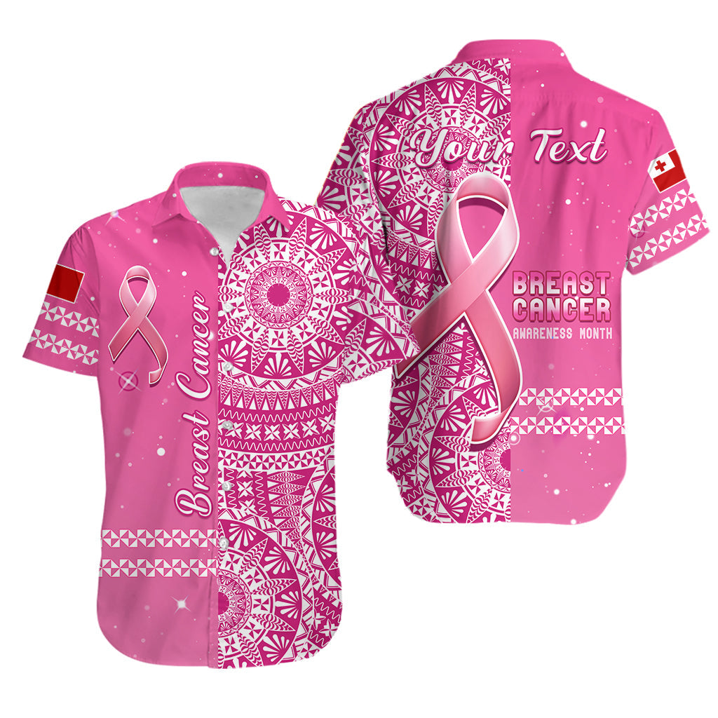 (Custom Personalised) Tonga Breast Cancer Hawaiian Shirt Tongan Ngatu Pattern No One Fights Alone LT14 Unisex Pink - Polynesian Pride