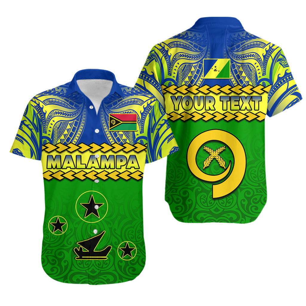 (Custom Personalised) Malampa Province Hawaiian Shirt Vanuatu Pig Tusk Polynesian Flag Style LT14 Unisex Green - Polynesian Pride