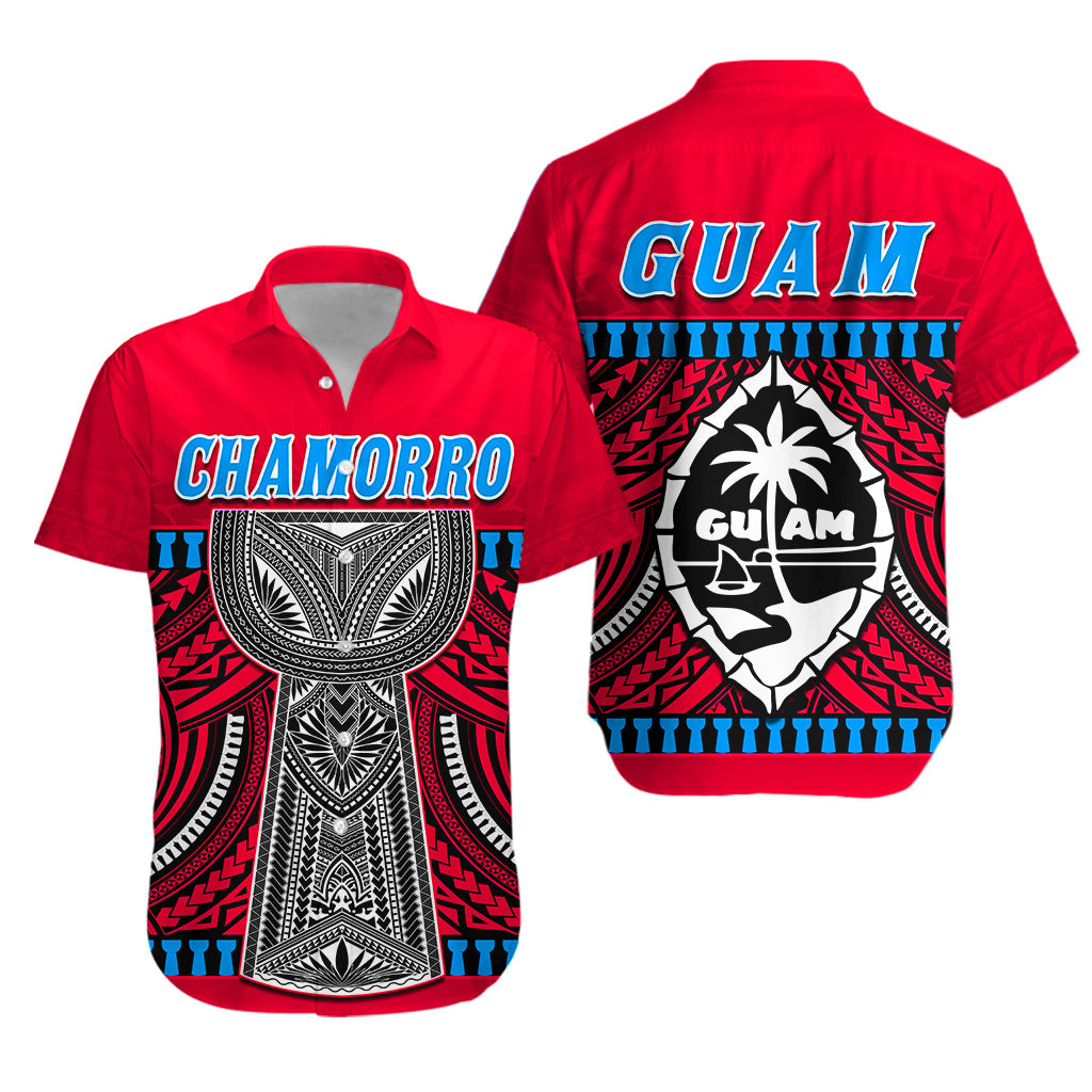 Guam Chamorro Hawaiian Shirt Latte Stone Red Polynesian Haligi LT13 Unisex Red - Polynesian Pride