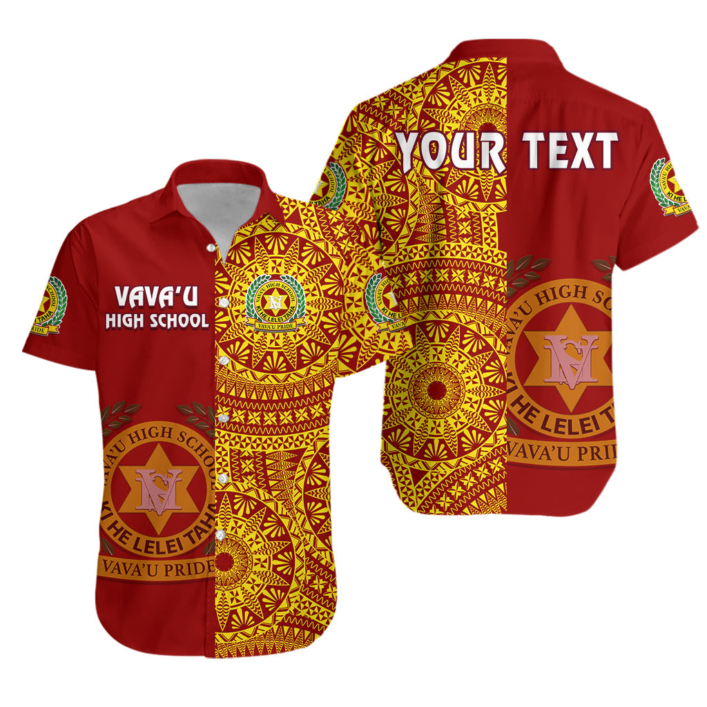 (Custom Personalised) Tonga Vavau High School Hawaiian Shirt Tongan Ngatu Pattern LT14 Unisex Red - Polynesian Pride