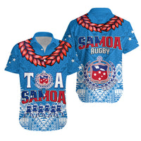 Toa Samoa Rugby Matching Dress and Hawaiian Shirt Manu Siva Tau Style Ulafala LT13 - Polynesian Pride