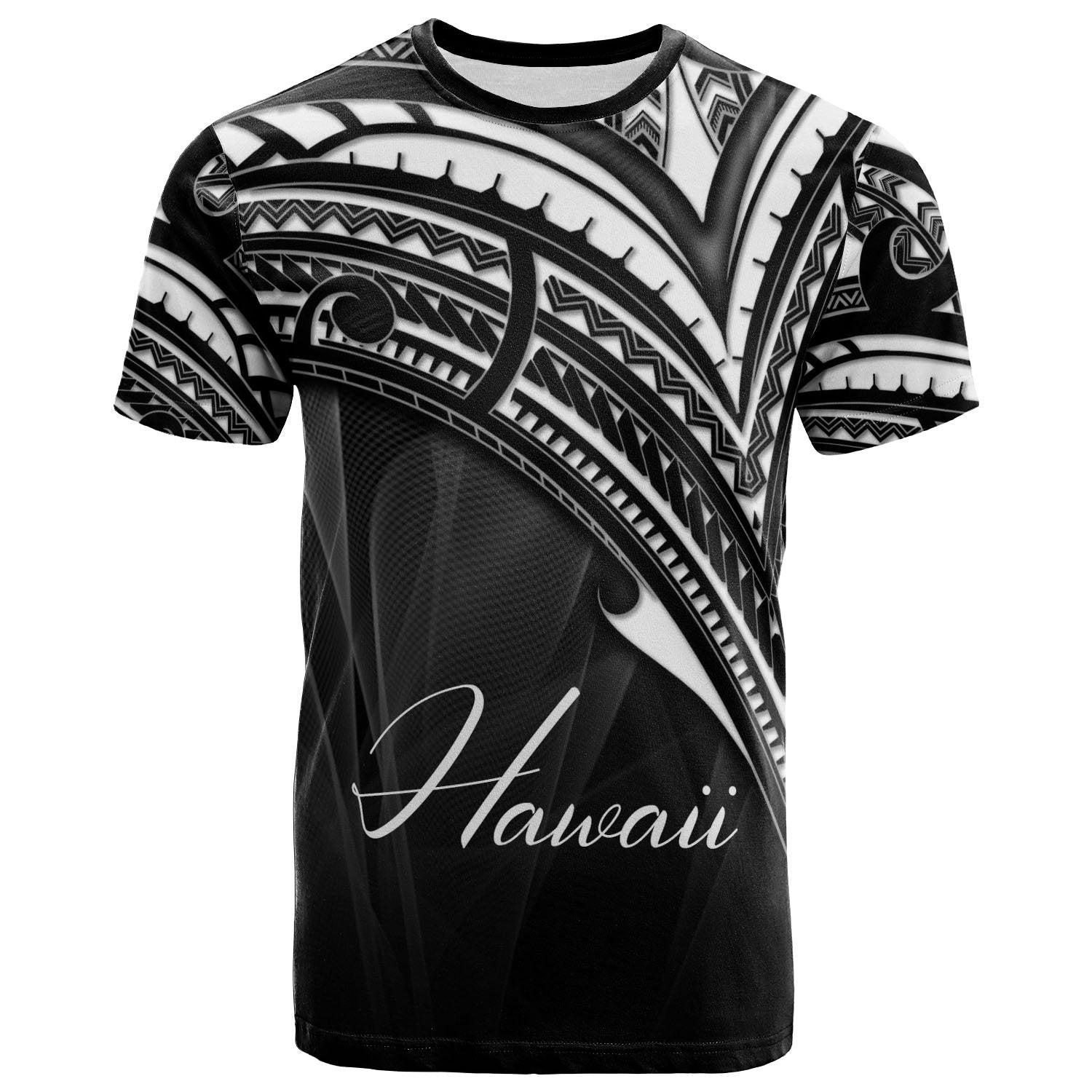 Hawaii T Shirt Cross Style Unisex Black - Polynesian Pride