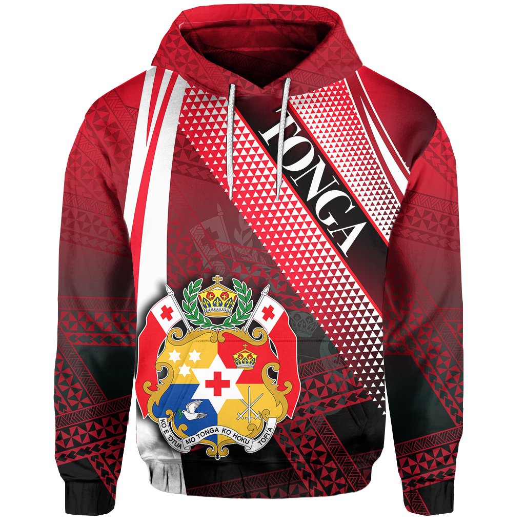 Tonga Hoodie Special Line Polynesian Unisex Red - Polynesian Pride