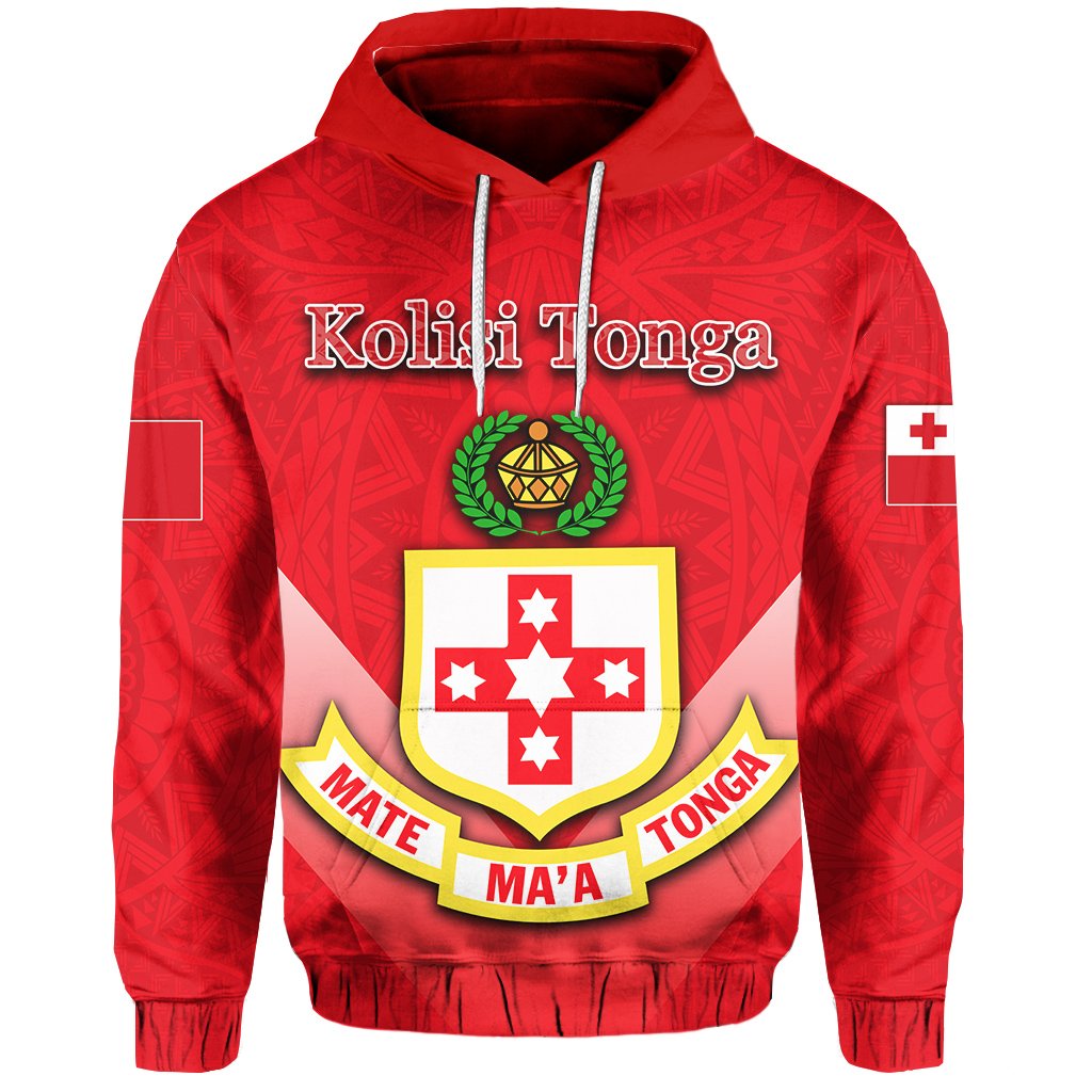 Kolisi Tonga Hoodie Polynesian Style Unisex Red - Polynesian Pride