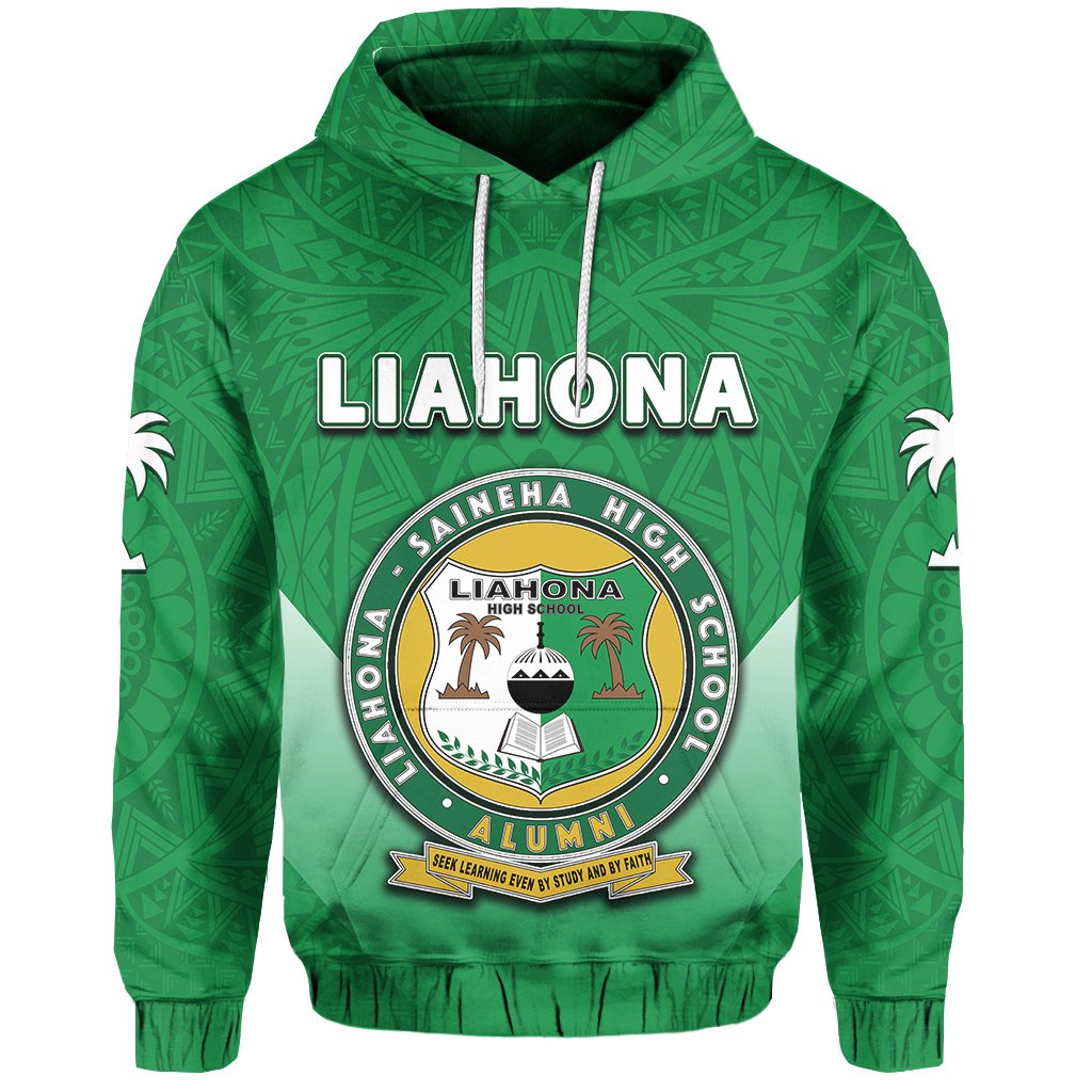 Tonga Liahona High School Hoodie Polynesian Unisex Green - Polynesian Pride