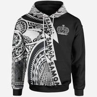 Samoa All Over Hoodie Samoa Coat of Arms White New Unisex White - Polynesian Pride
