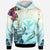 Polynesian Hawaii Hoodie View sea Hawaii with Turtle Unisex Blue - Polynesian Pride