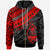 Guam Custom Zip up Hoodie Ginger Lei Pattern Unisex Red - Polynesian Pride