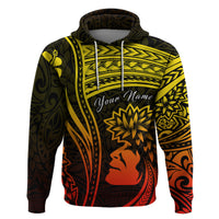 Custom Polynesian Valentine Couple Hoodie I LOVE YOU Hibiscus Style Special LT13 No Women - Polynesian Pride