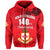 Kolisi Tonga College Atele Hoodie 140 Years Anniversary Tongan Ngatu LT13 Zip Hoodie Red - Polynesian Pride