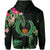 Pohnpei Micronesia Green Zip Hoodie Tropical Flowers LT13 - Polynesian Pride