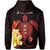 Hawaii Turtle Hoodie Hawaiian Flowers Version Red Elegant LT13 - Polynesian Pride