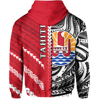 Tahiti Unique Zip Hoodie Polynesia Pattern LT13 Pullover Hoodie Red - Polynesian Pride