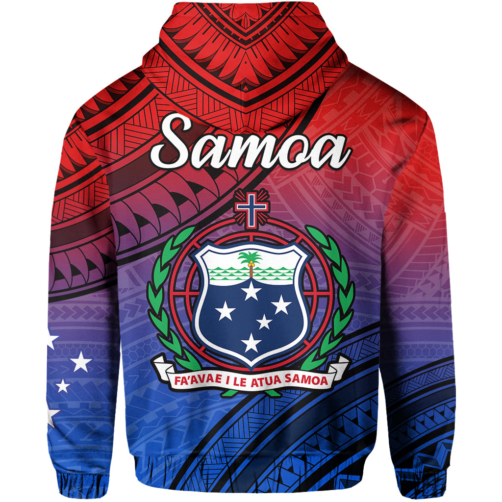 Samoa Hoodie Style Gradient Sporty Original LT13 - Polynesian Pride