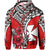 Wallis et Futuna Hoodie Polynesian Pattern and Hibiscus Flowers Version Red LT13 - Polynesian Pride