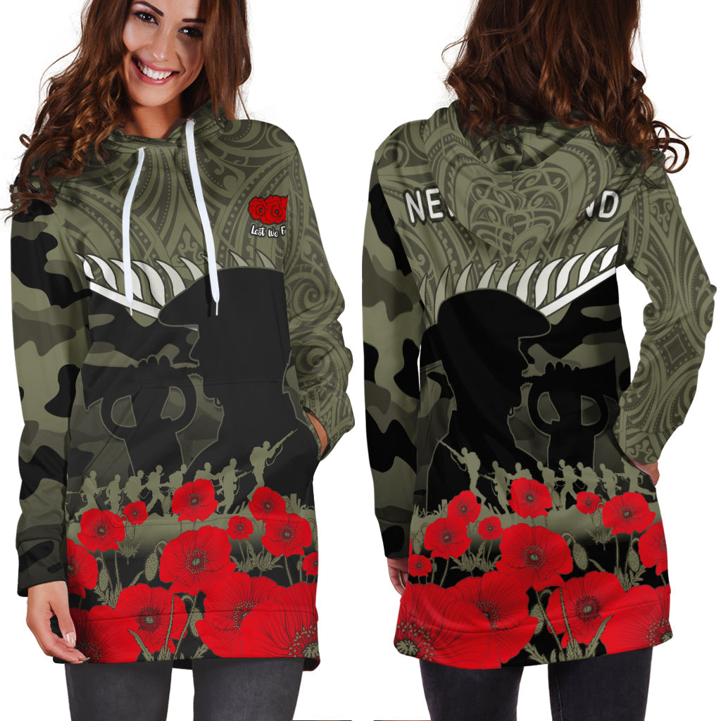 New Zealand ANZAC 2022 Hoodie Dress Maori Camouflage LT14 - Polynesian Pride