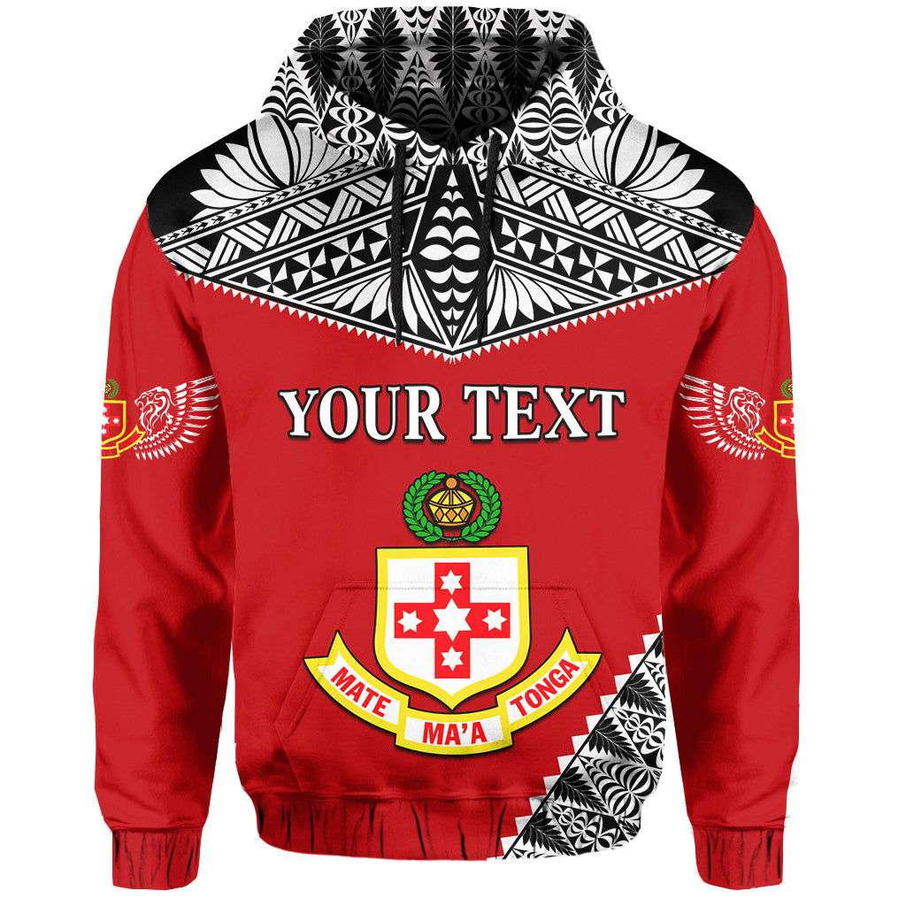 Custom Kolisi Tonga Hoodie College Atele Mate Maa Tonga LT13 Unisex Red - Polynesian Pride