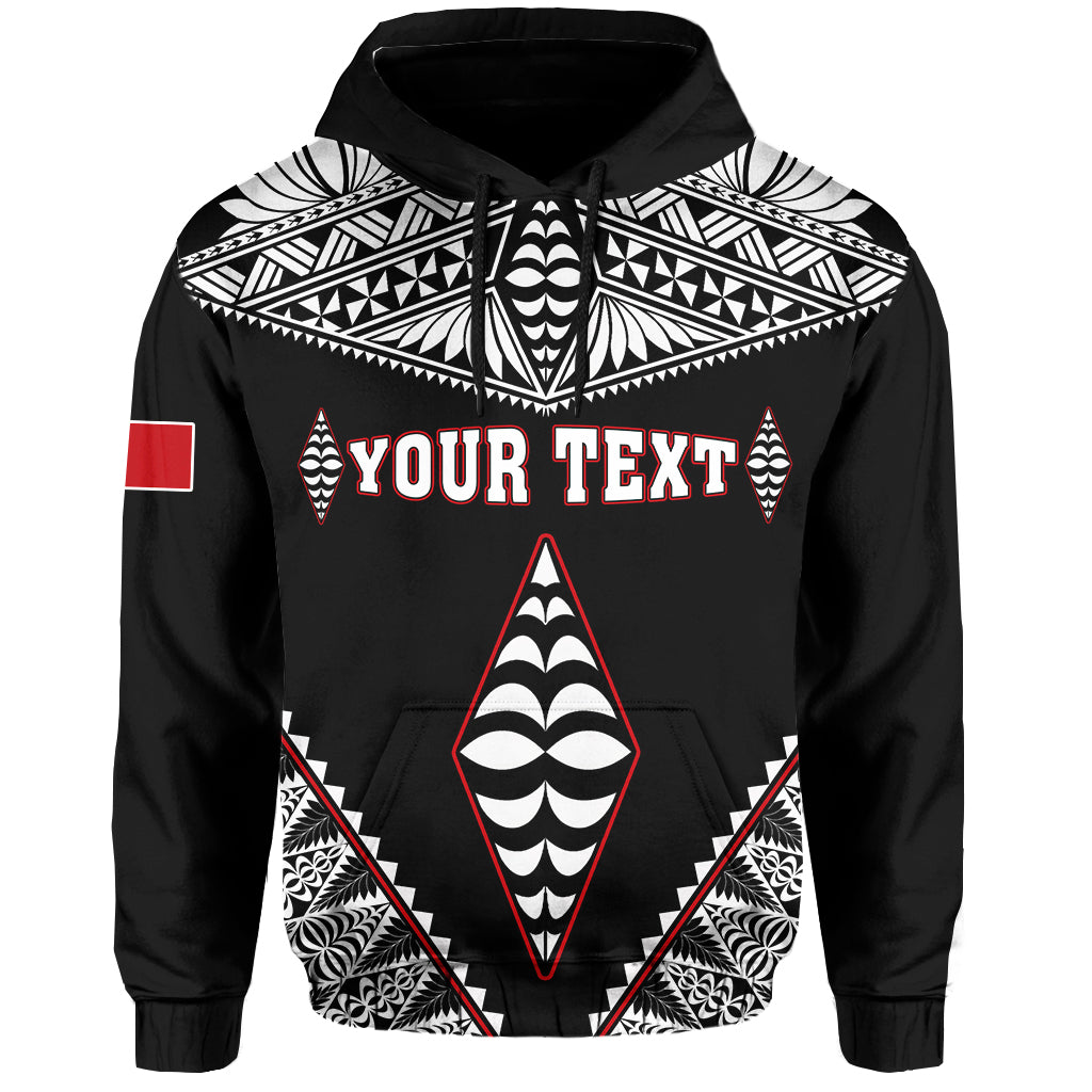 Custom Tonga Hoodie Tongan Kupesi Pattern LT13 Unisex Black - Polynesian Pride