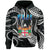 Fiji Coat of Arms Hoodie Polynesian mix Coconut Pattern LT13 Unisex Black - Polynesian Pride