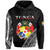 Tonga Hoodie Tongan Pattern Blithesome Version Black LT13 Unisex Black - Polynesian Pride