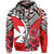 Wallis et Futuna Hoodie Polynesian Pattern and Hibiscus Flowers Version Red LT13 Hoodie Red - Polynesian Pride