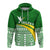 (Custom Text and Number) Tailevu Rugby Hoodie Fiji Rugby Tapa Pattern Green LT13 - Polynesian Pride