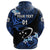 Custom Manu Samoa Rugby Zip Hoodie Unique Vibes Blue, Custom Text and Number - Polynesian Pride