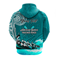 Custom American Samoa Hoodie Fautasi Race Samoan Pattern Ver.03 LT14 - Polynesian Pride